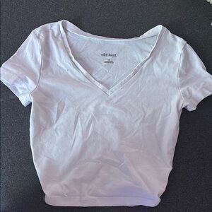 Wild Fable White V-Neck Women's Top
